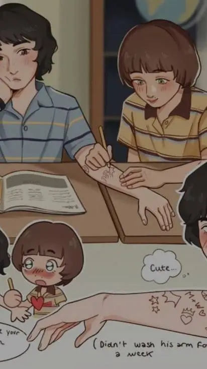 ai character: byler en el cole background