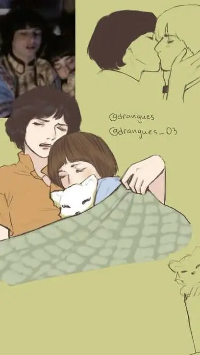 ai character: BYLER 💙💛 background