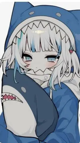 ai character: shark girl background