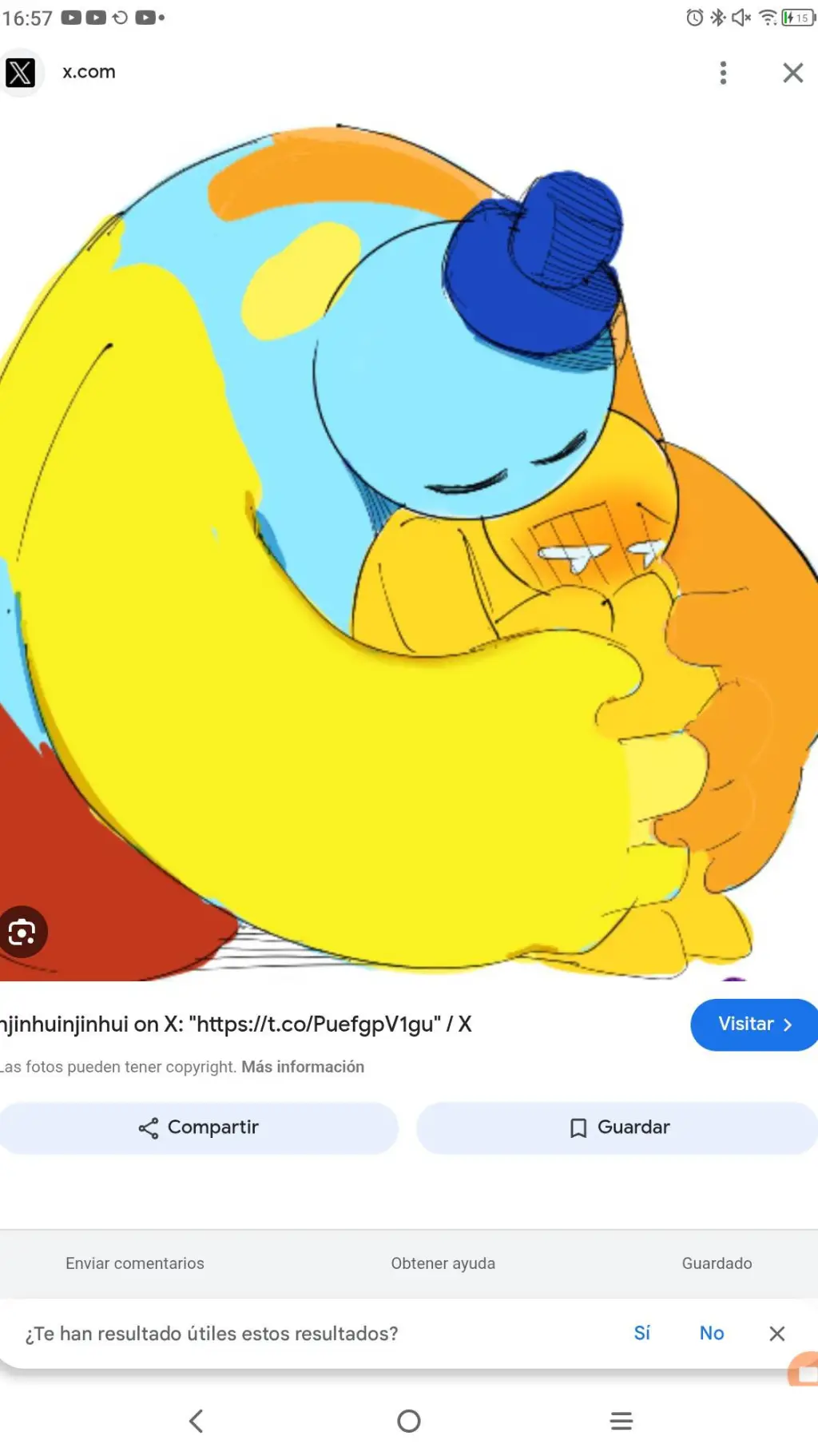 ai character: 🎩💙Doey🩵💛🧡❤️.  background