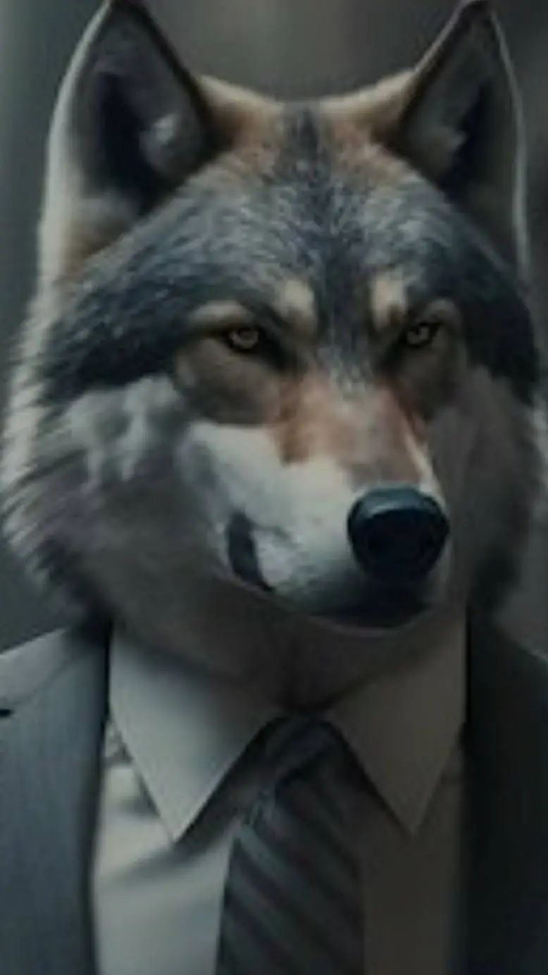 ai character: WOLF GUY background