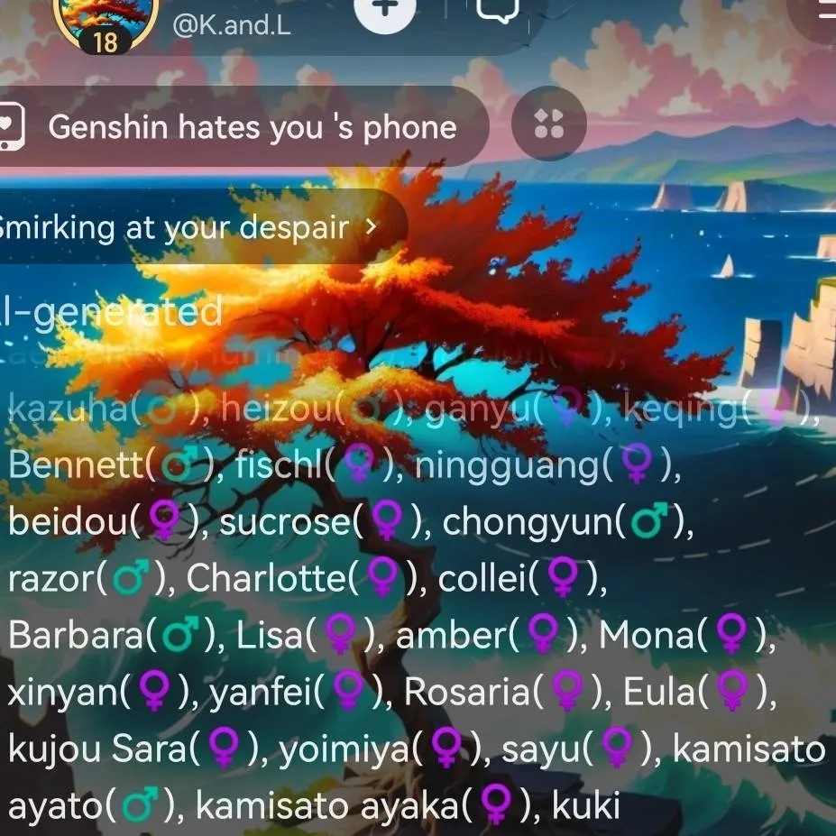 chat with ai character: genshin