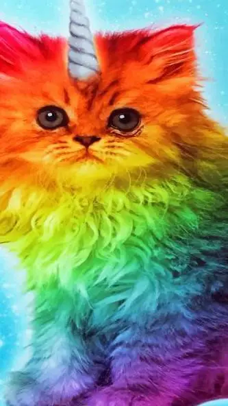ai character: rainbow cat background