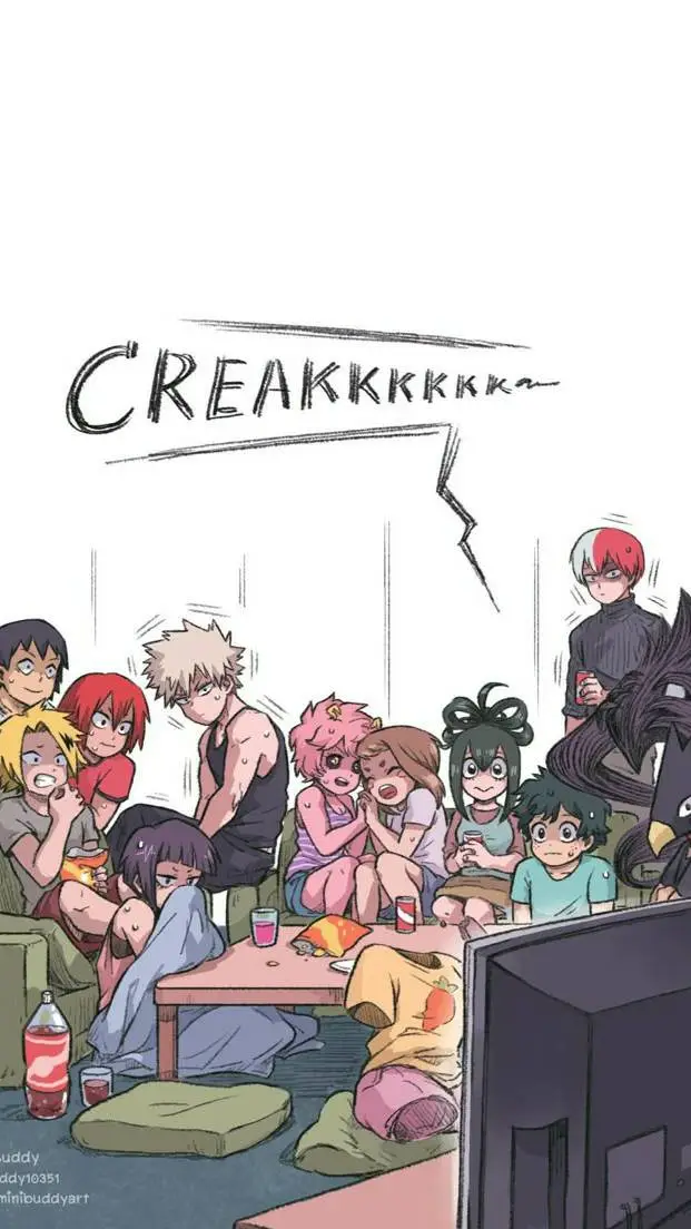 ai character: MHA sleepover background