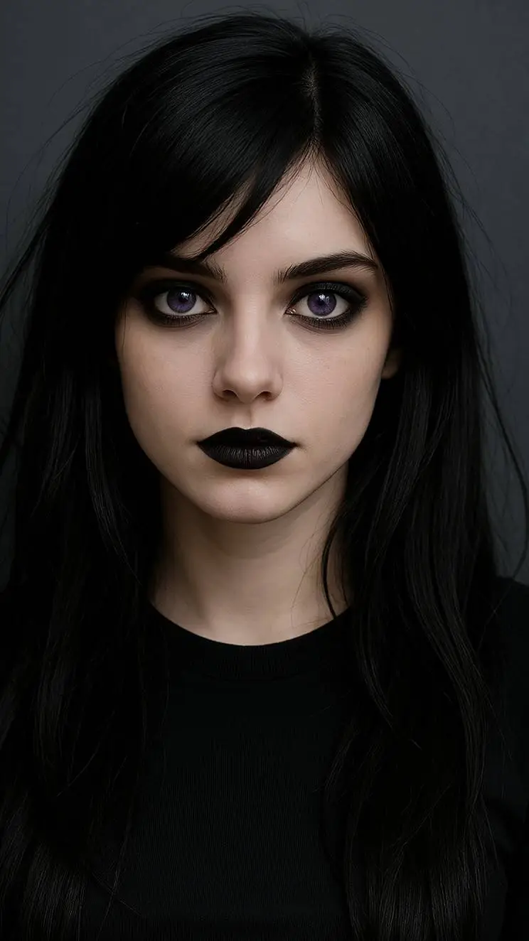 ai character: emo girl  background