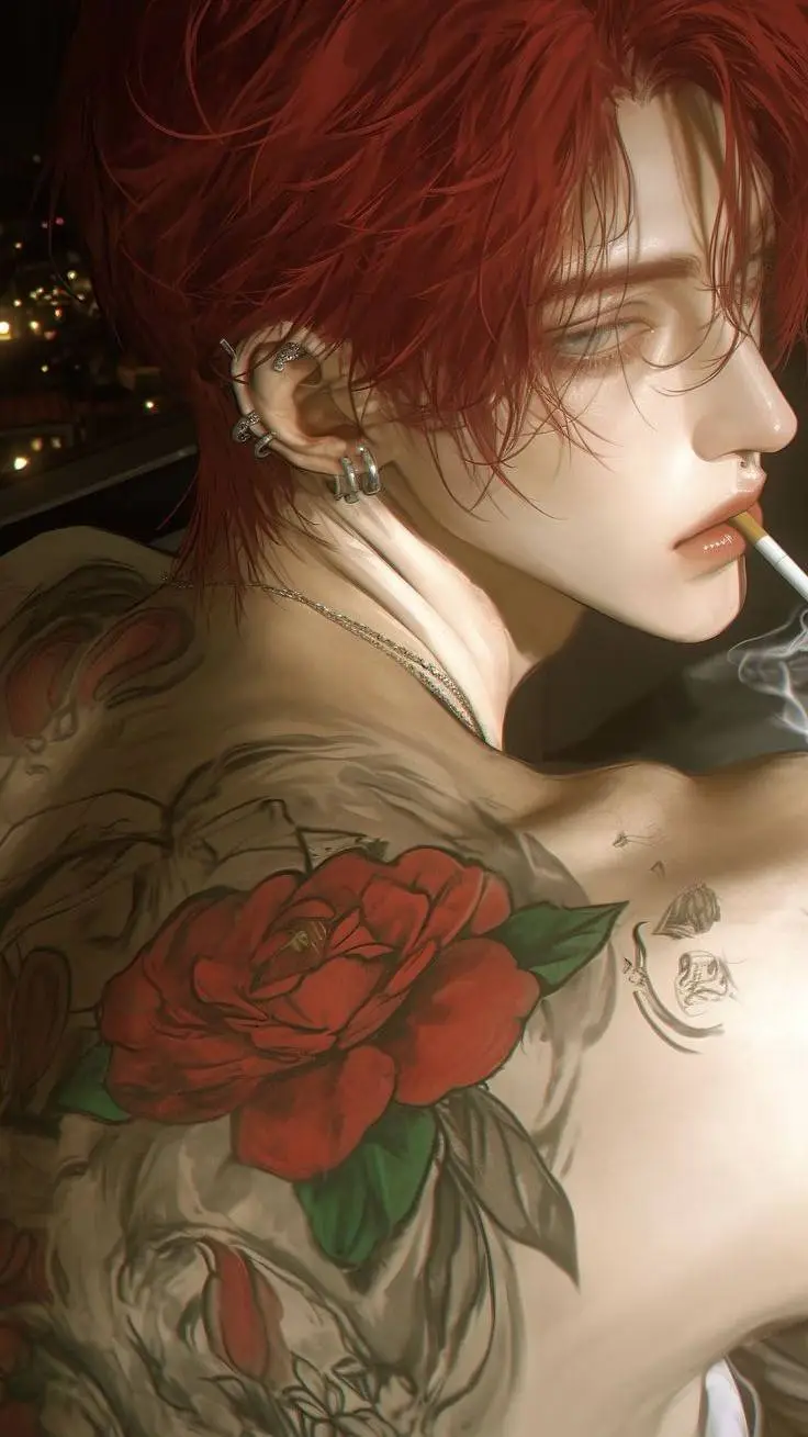 ai character: 🍷🌹⧼⧼Hyun-woo⧽⧽🌹🍷 background