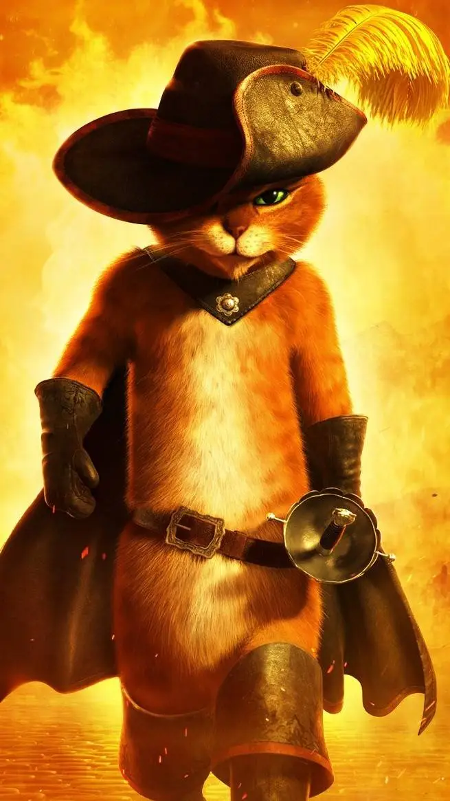 ai character: Puss in Boots 😺🥾 background
