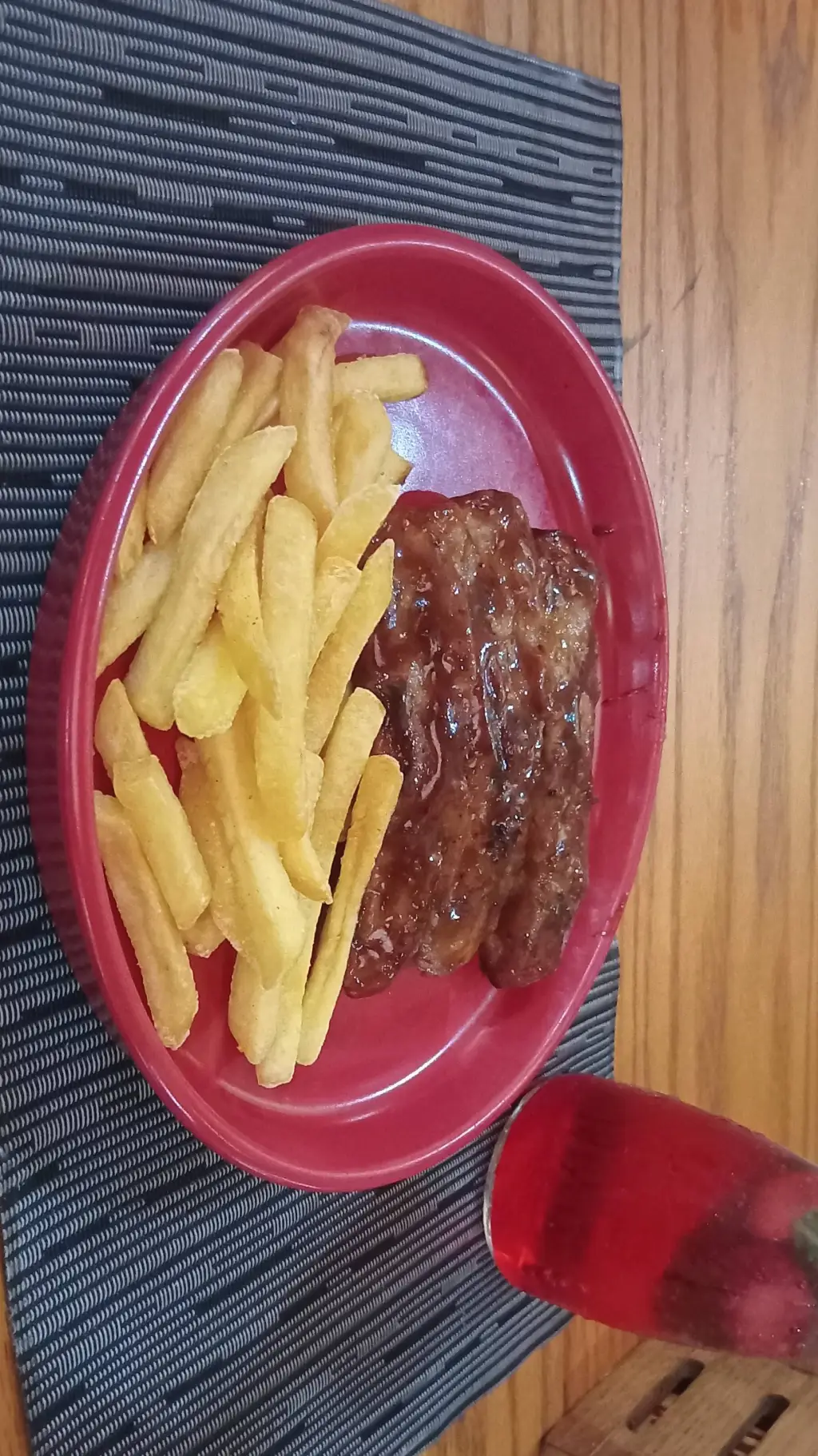 ai character: ribs and chips  background