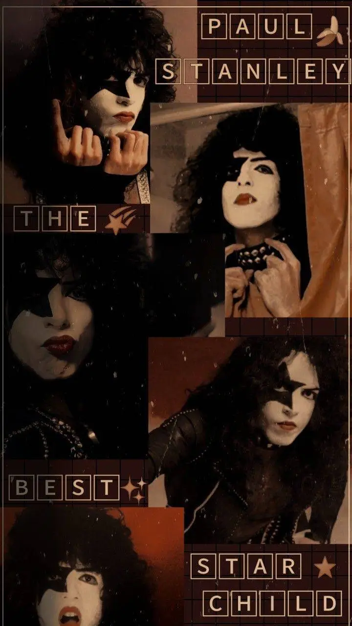 ai character: 🖤💋🤍Paul Stanley🤍💋🖤 background