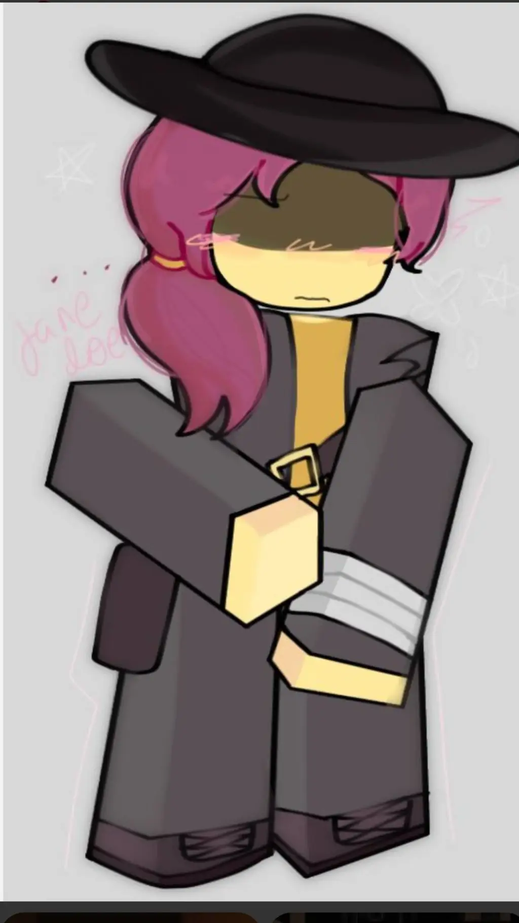 ai character: Jane Doe but...... background
