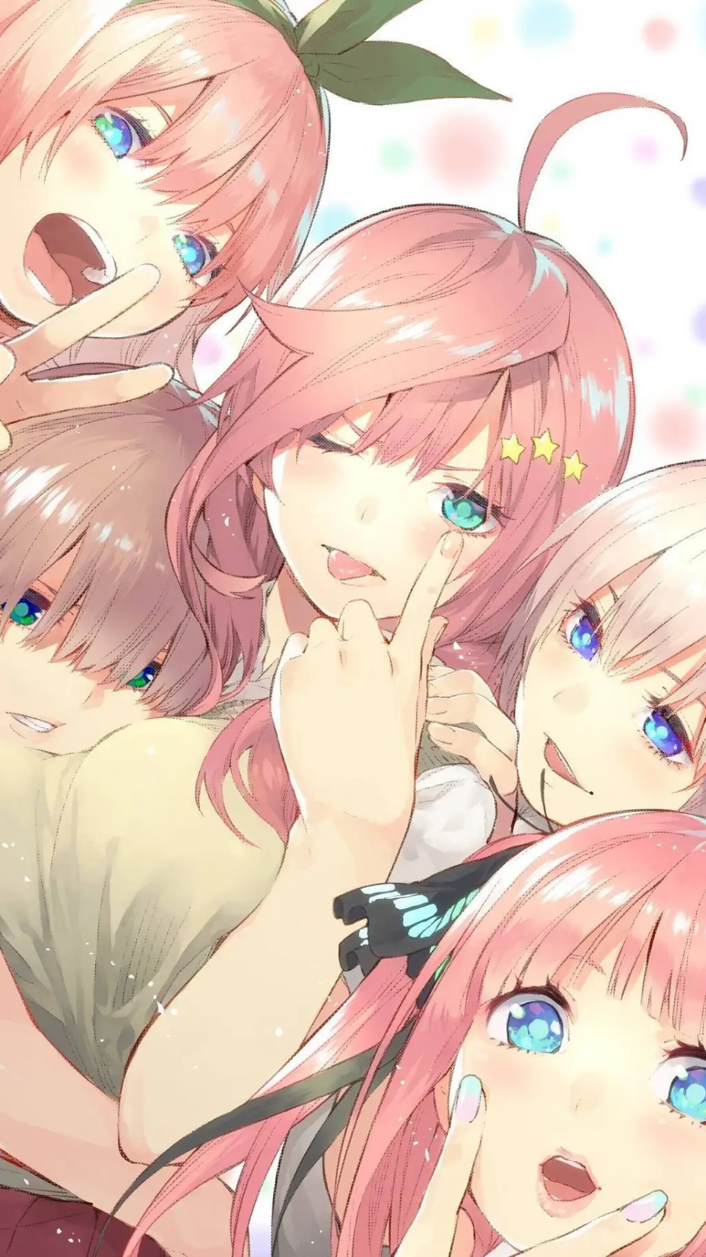 ai character: Las quintillizas  background