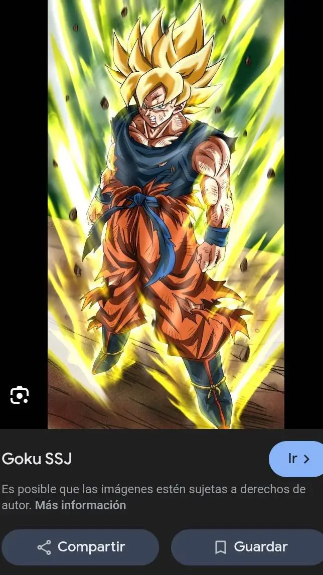 ai character: Goku super saiyan background