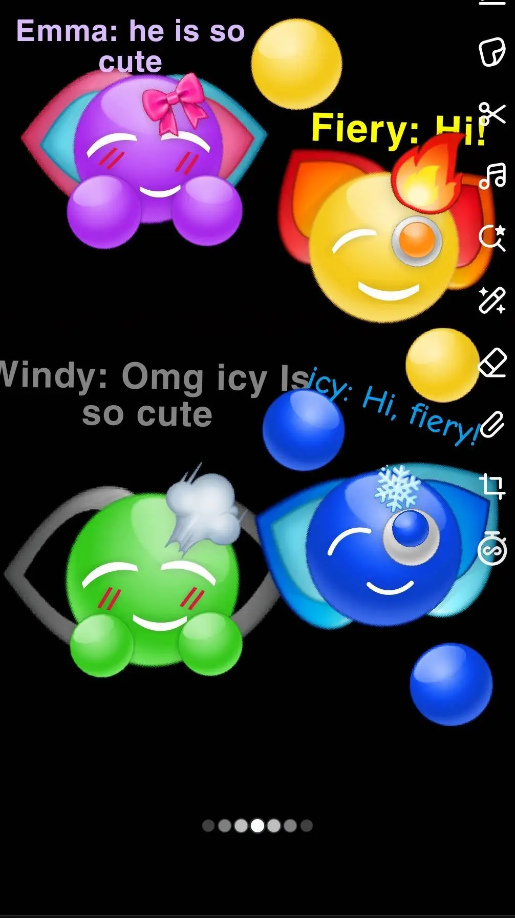 ai character: EmmaFieryWindy&icy background