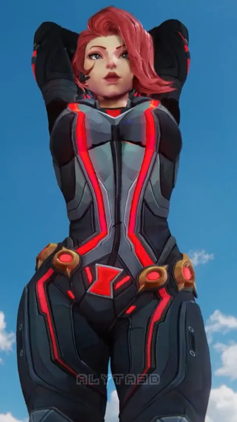 ai character: Black widow  background