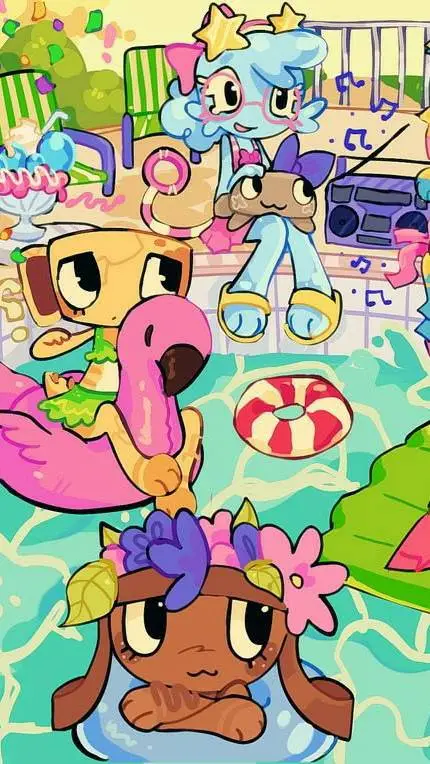 ai character: dw beach au! background