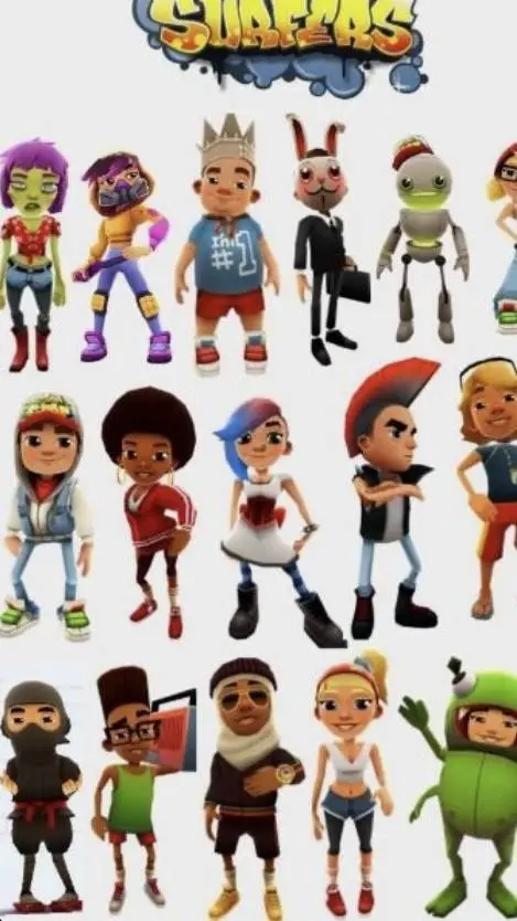 ai character: Subway surf  background