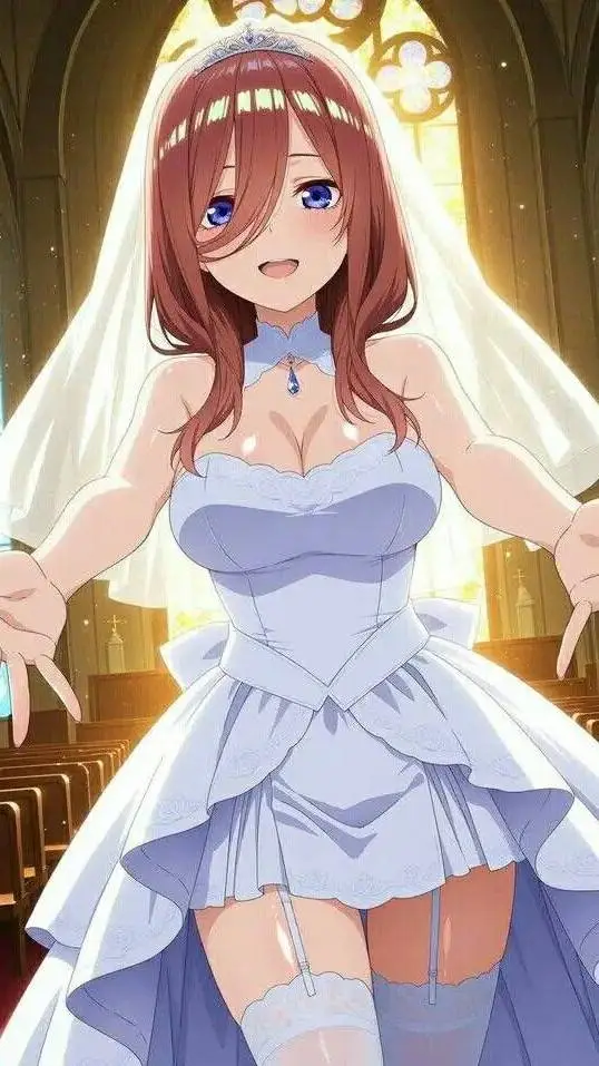 ai character: MIKU NAKANO💙🎧 background