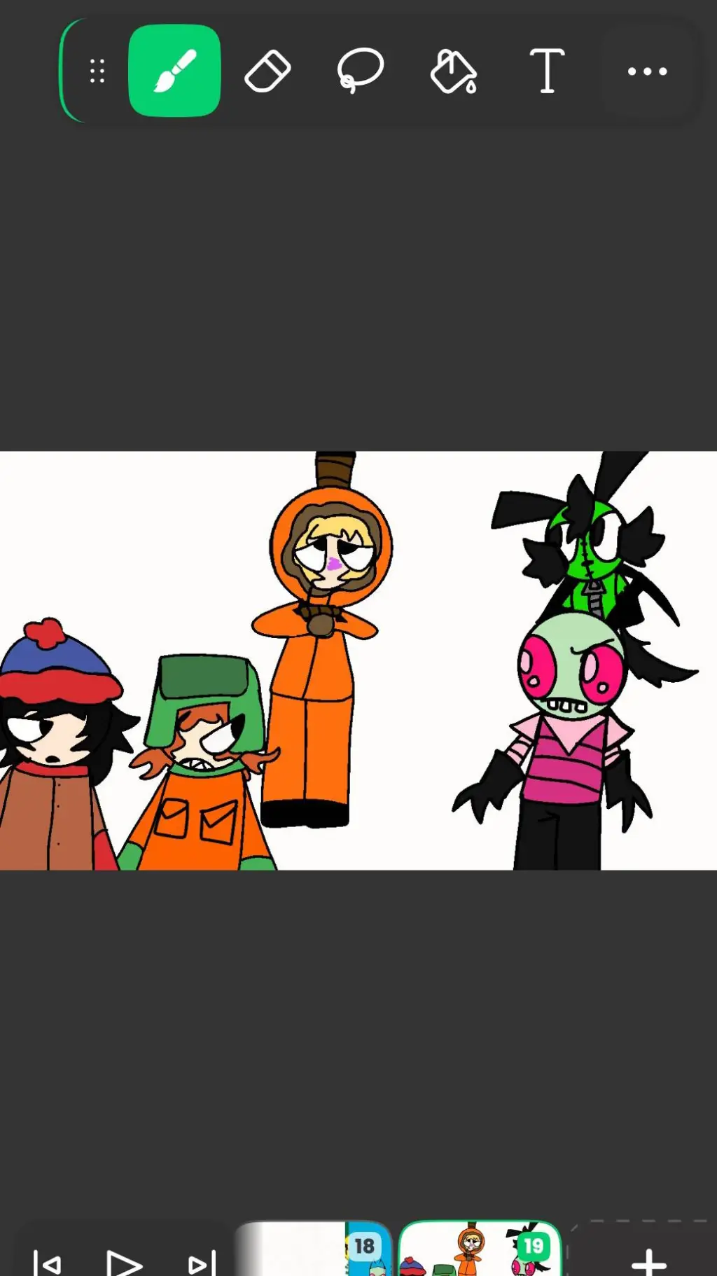 ai character: St x invader zim background