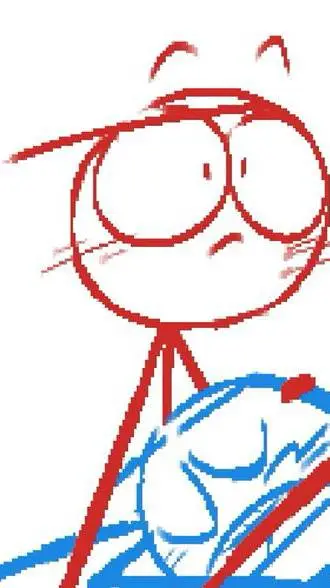 ai character: Red background