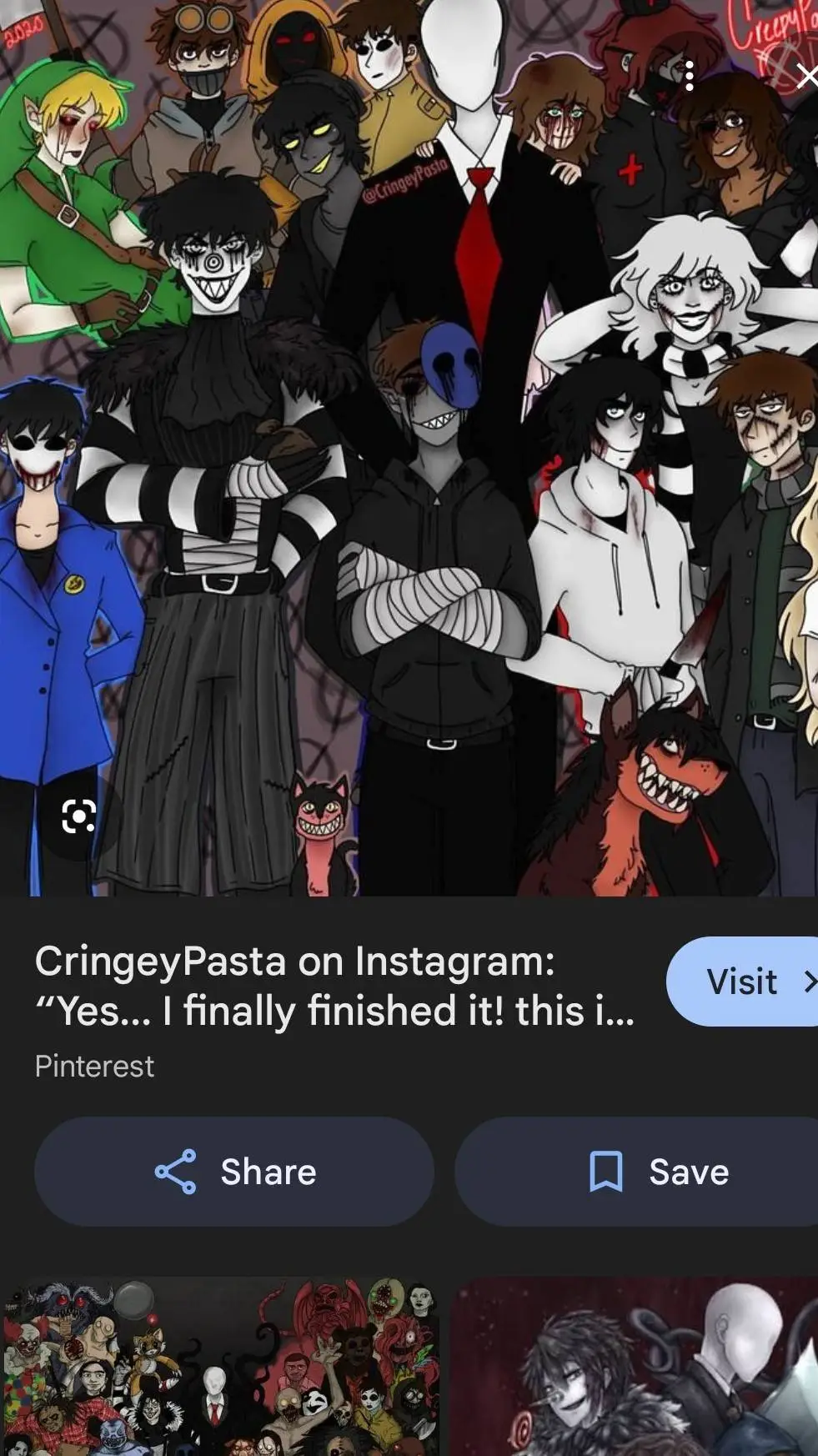 ai character: creepypasta background