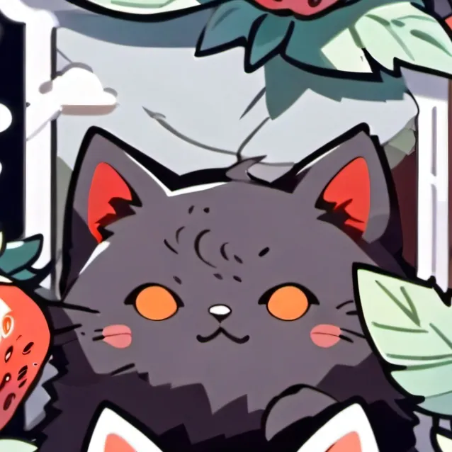 chat with ai character: strawberri cat