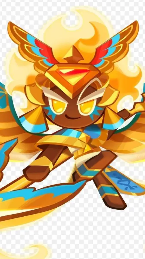 ai character: Golden cheese background