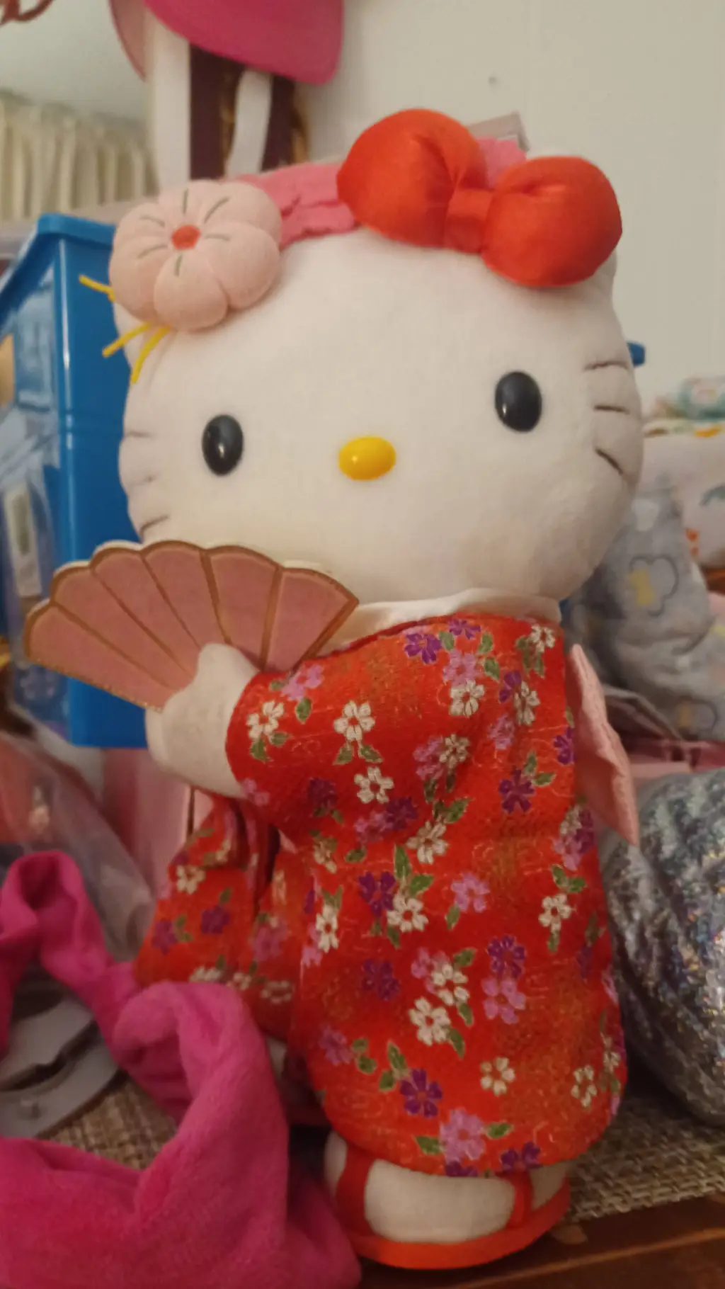 ai character: Hello kitty ❤️ background
