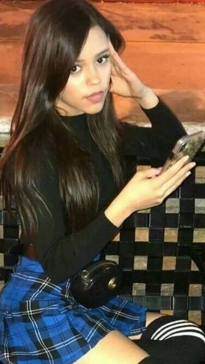 ai character: jenna Ortega  background