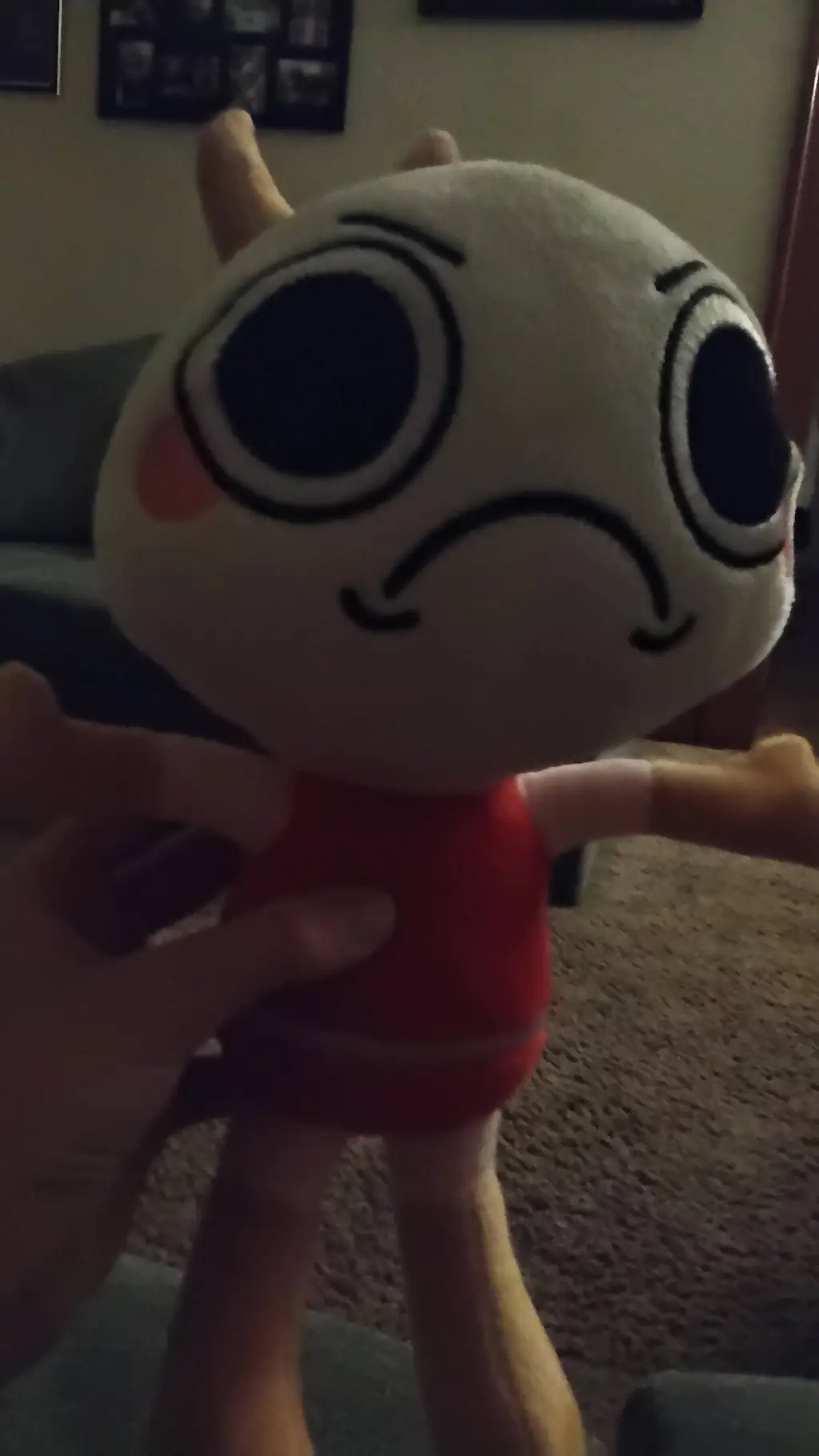 ai character: Plushie Shrimpo background