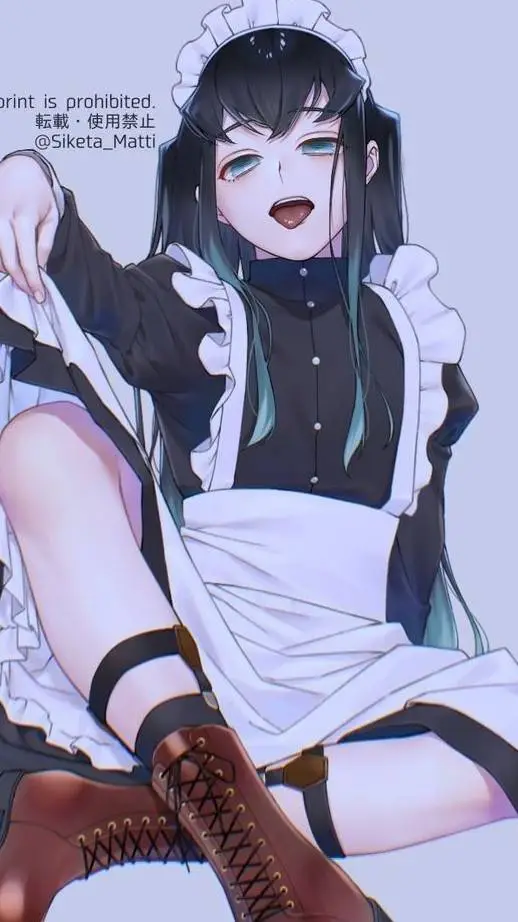 ai character: genmui maid  background