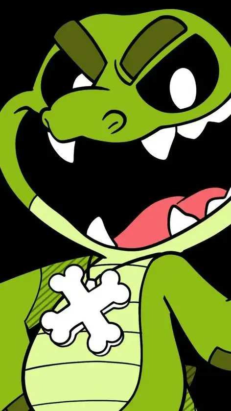 ai character: Allister Gator💚🦴 background