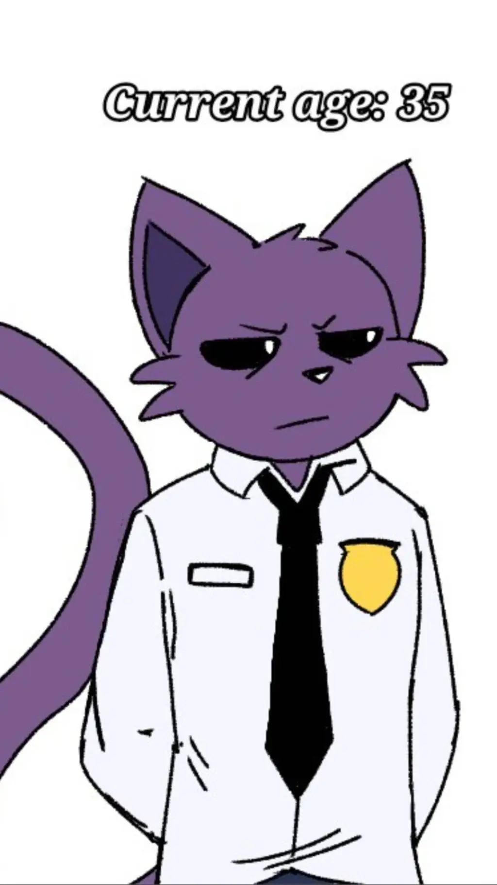 ai character: ModestCat 💜💢 background