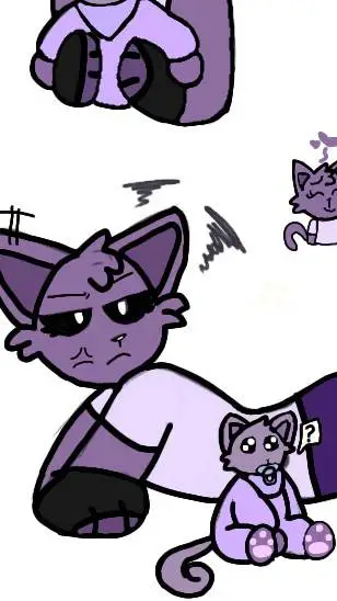 ai character: Luna enojada 💜💢 background