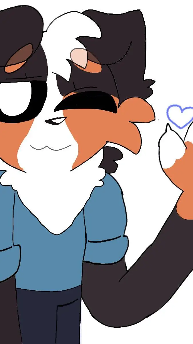 ai character: Wip 🖤🧡🤍 background