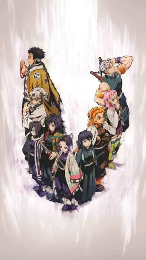 ai character: Damon Slayer & Kny background