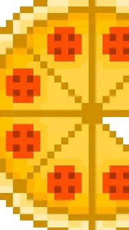 ai character: Pizza.  background