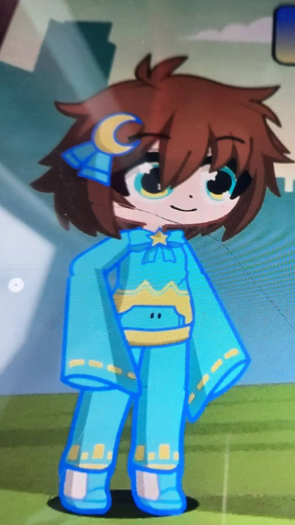 ai character: Max🩵⭐️ background