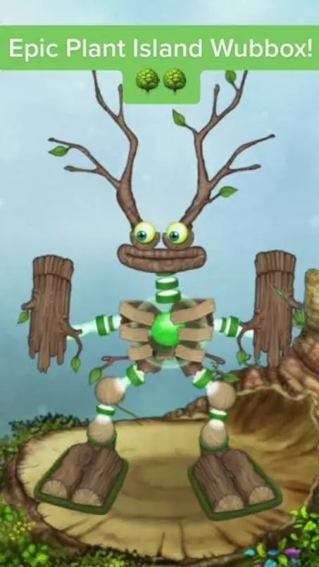 ai character: Plant Epic Wubbox background