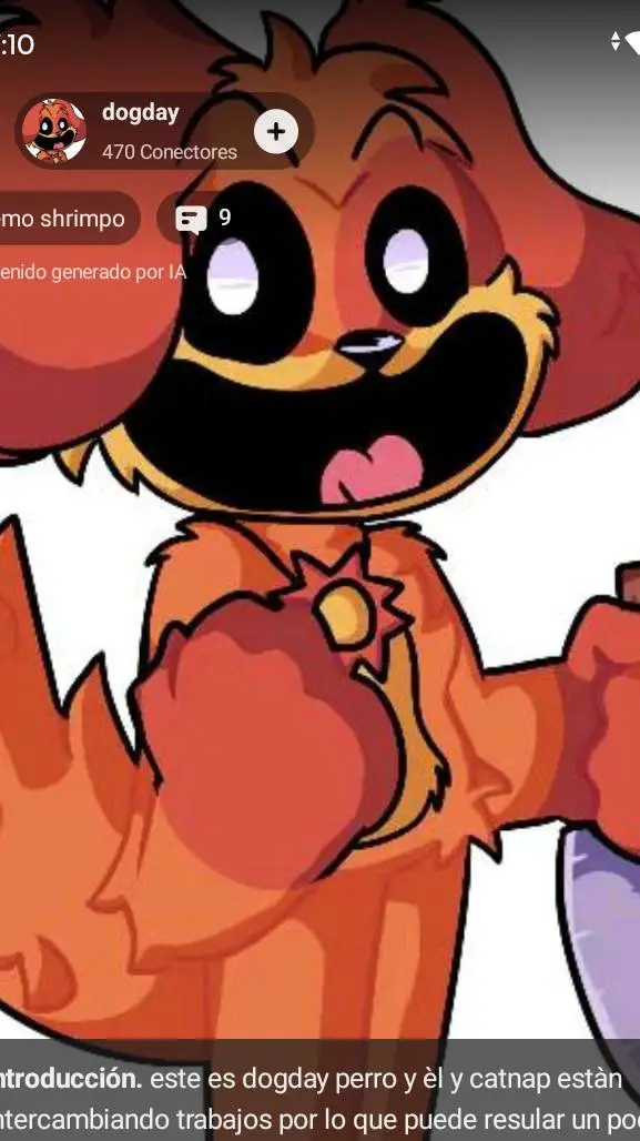 ai character: dogdoy background