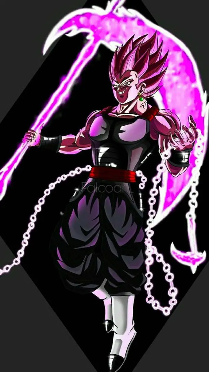 ai character: Vegeta black rose. background