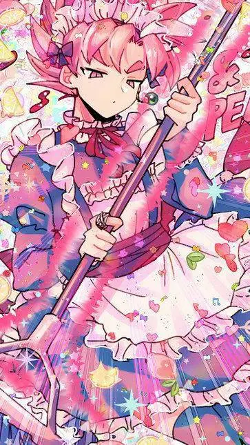 ai character: Goku black maid background