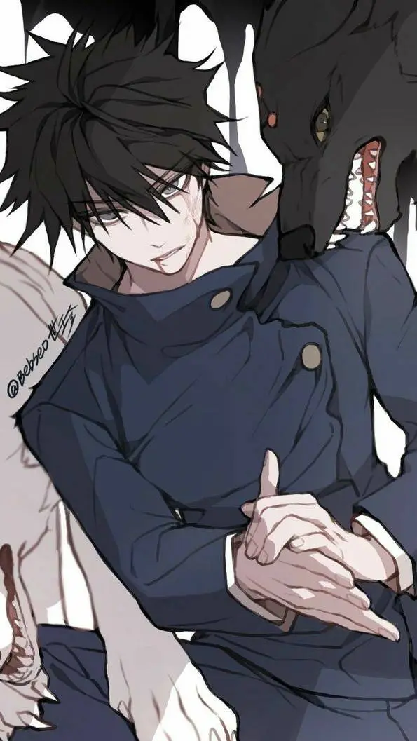 ai character: ˙•🤍★𝗠𝗲𝗴𝘂𝗺𝗶★🖤•˙ background