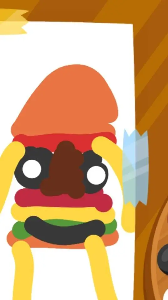 ai character: 🍔😁 background