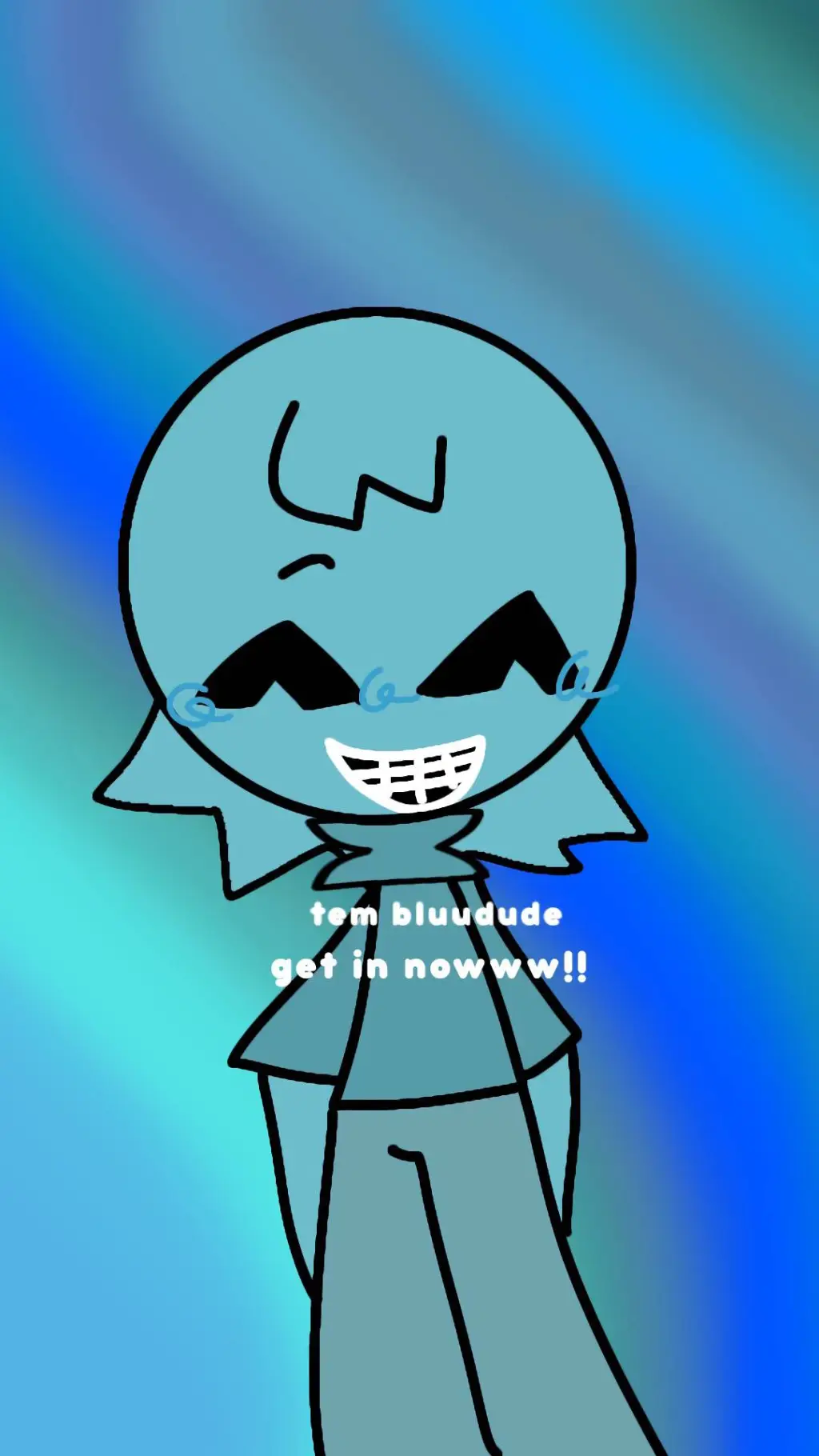 ai character: Bluudude background