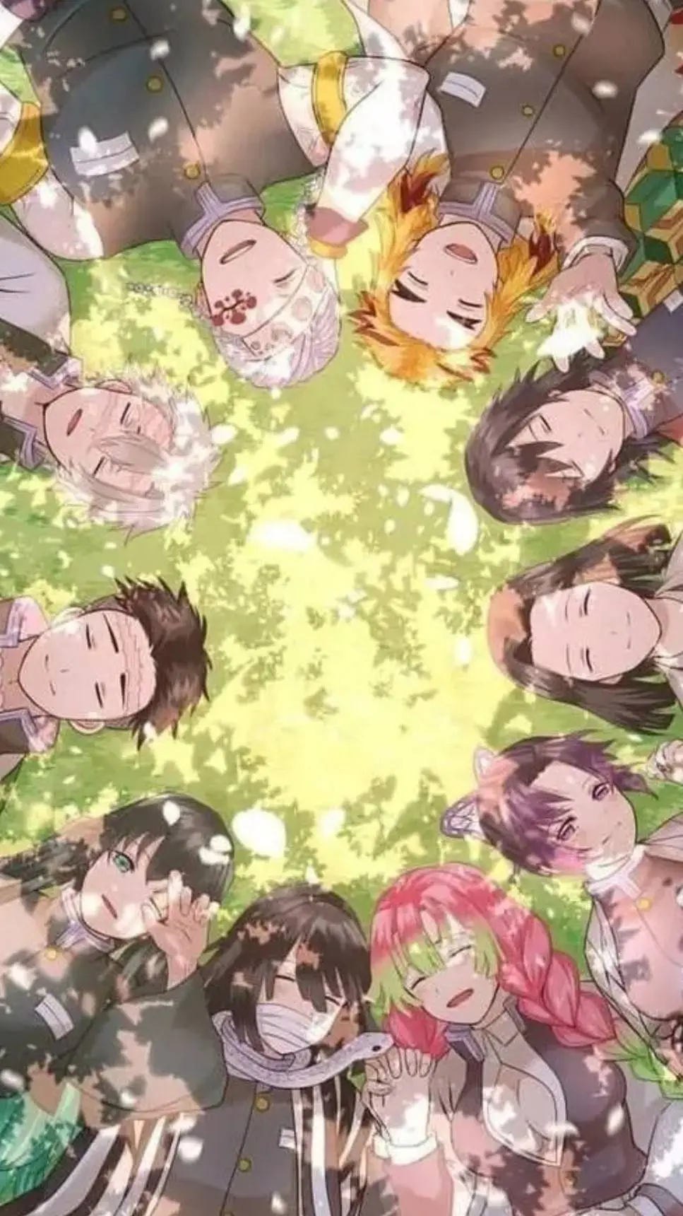 ai character: kny Christmas background