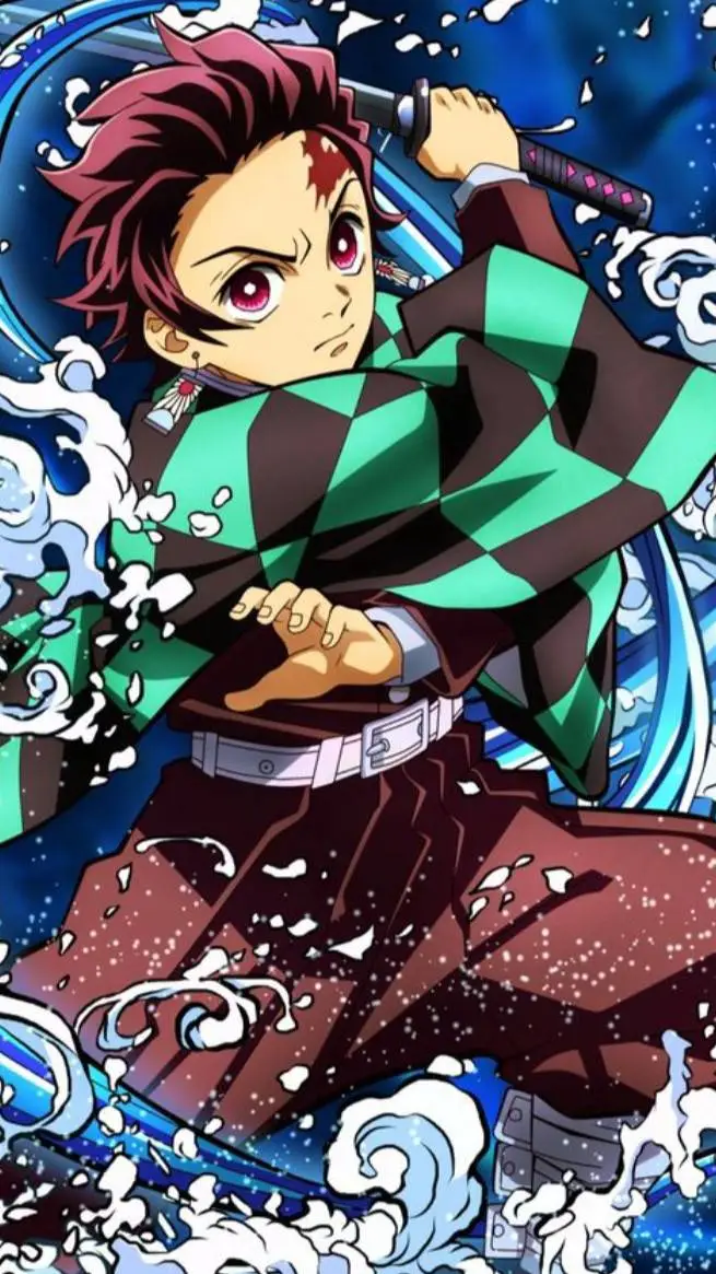 ai character: Tanjiro kamado  background