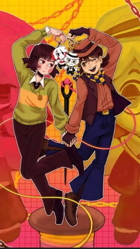 ai character: ❤️Chara x Clover💛 background