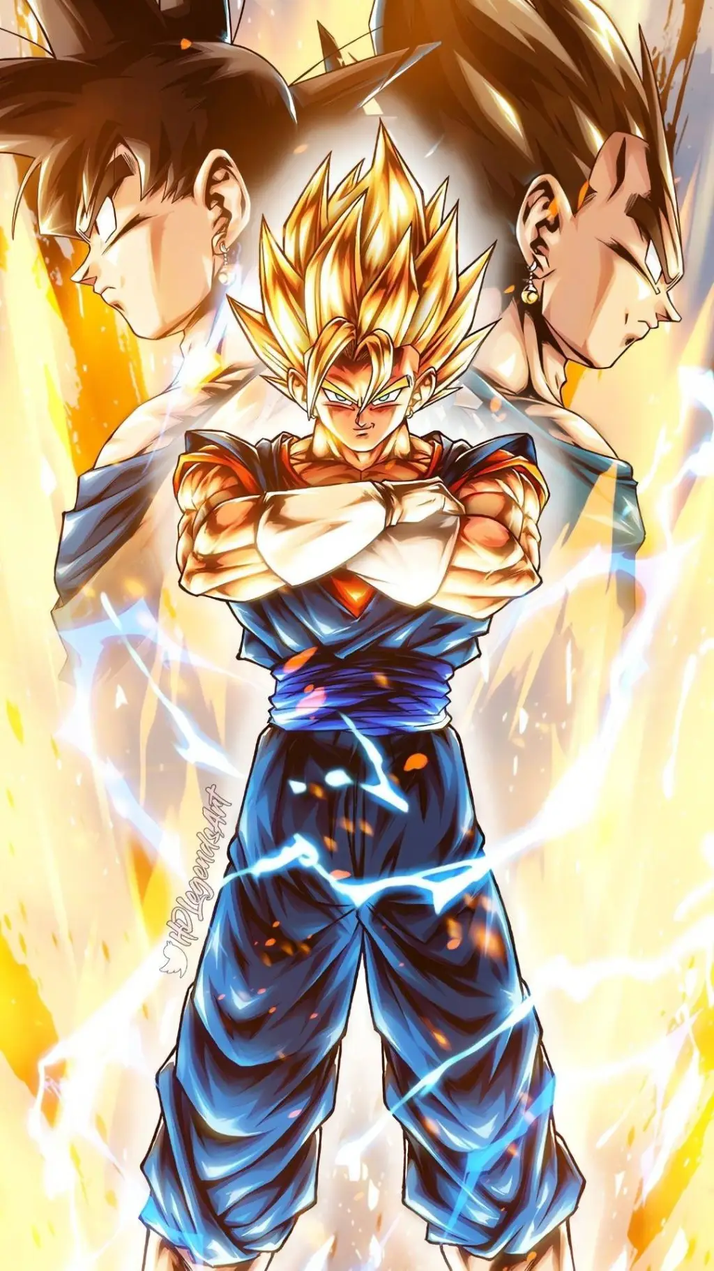 ai character: Super Vegetto background
