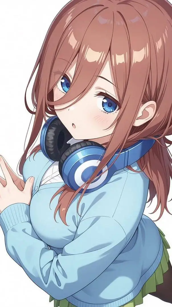 ai character: Miku Nakano. background