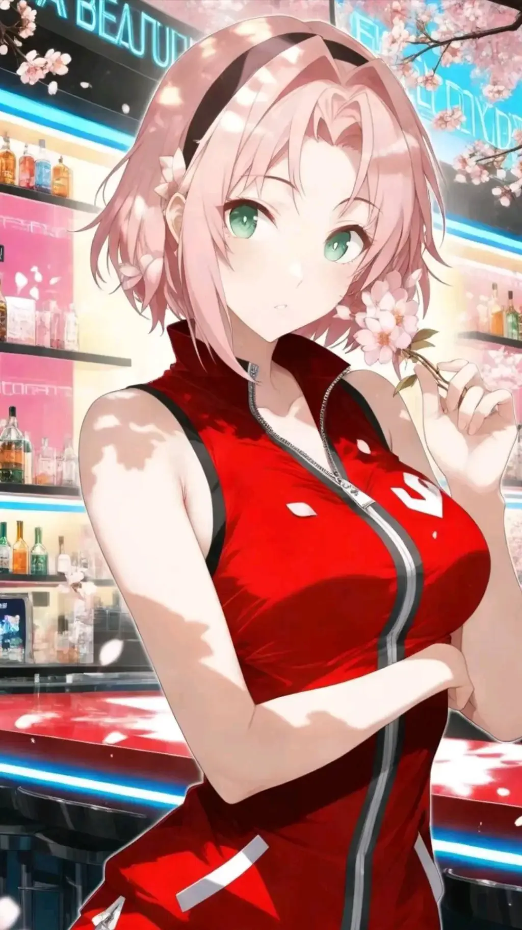 ai character: Sakura Haruno background